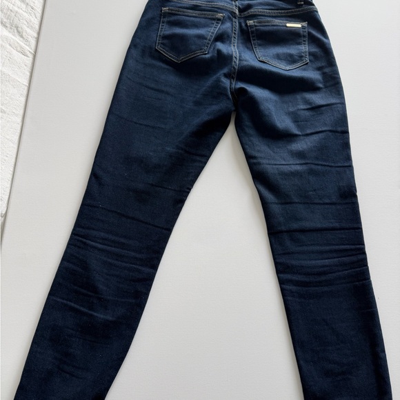 Michael Kors Dark Wash Straight Leg Jeans Mid Rise Stretch Denim size 4 - Picture 8 of 11